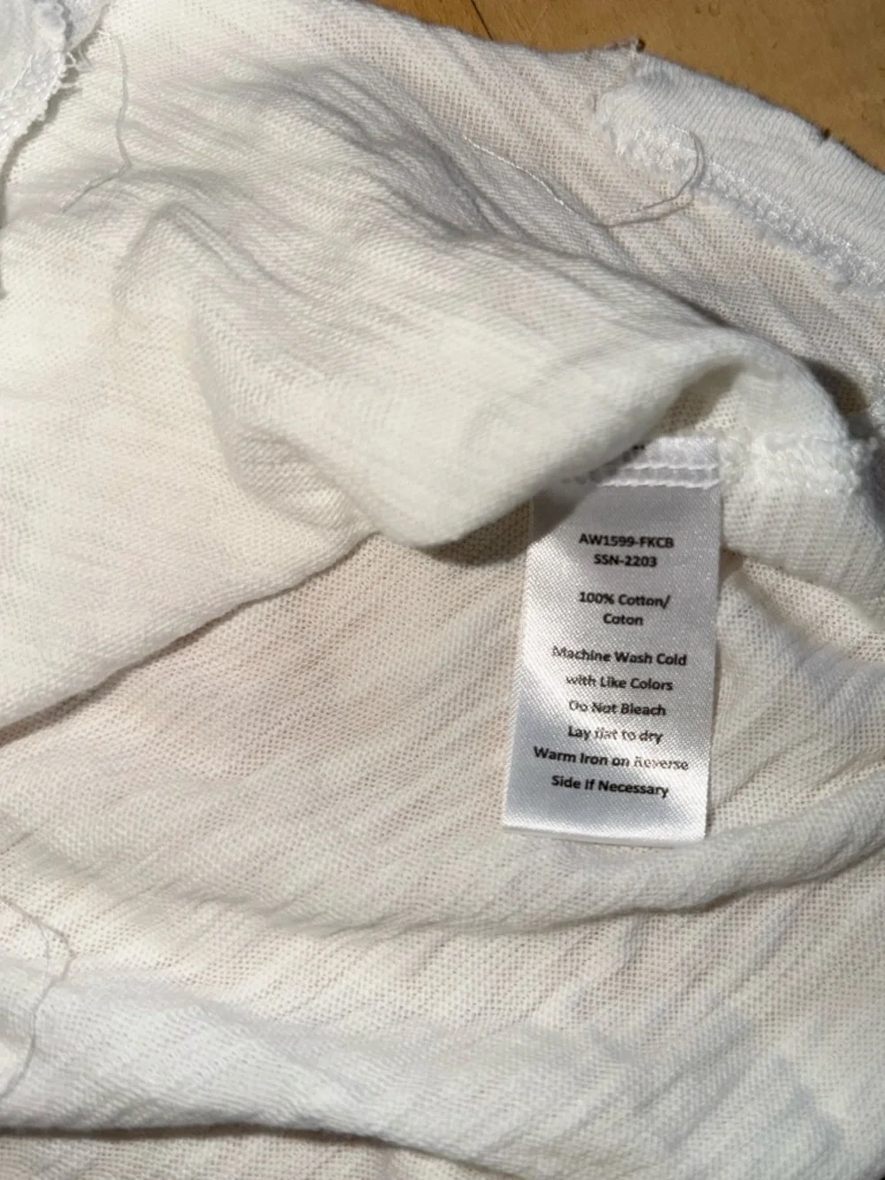 ATM Anthony Thomas Melillo White Slub Jersey,L, CB2780